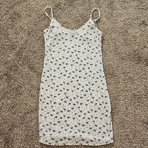 SHEIN White and Purple Floral Dress